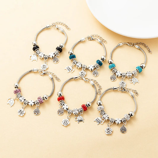 Fashion Tree Petal Elephant Titanium Steel Plating Bracelets