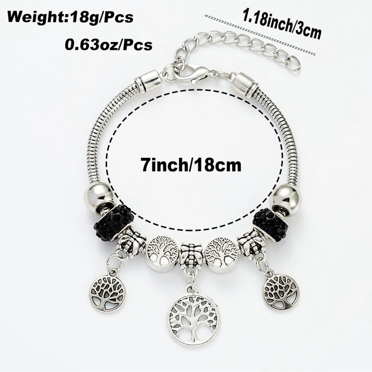 Fashion Tree Titanium Steel Plating Bracelets