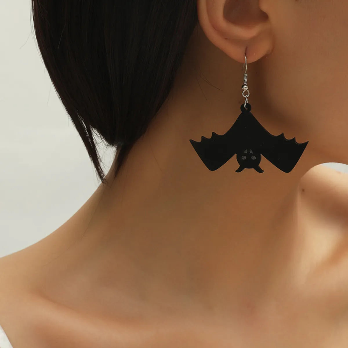 Bat Arylic Artificial Gemstones Earrings Ear Studs