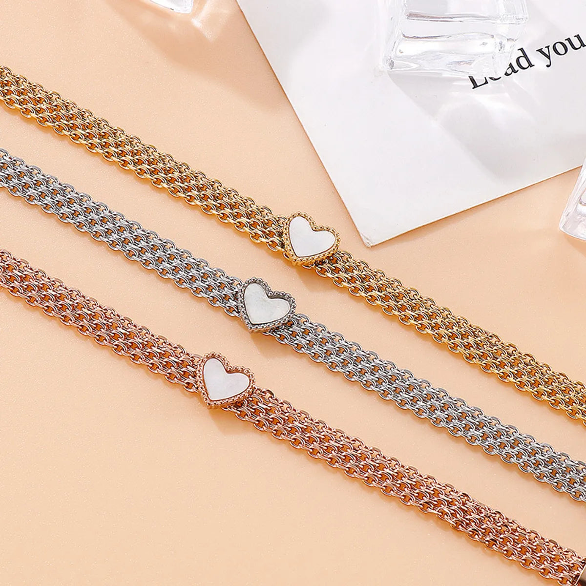 Fashion Trend Heart Titanium Steel Multi-layer Bracelet Wholesale Gooddiy