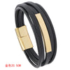 Fashion Trendy Men'S All-Match Leather Bracelet