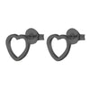 Fashion Triangle Heart Shape Stainless Steel Ear Studs 1 Pair