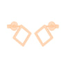 Fashion Triangle Heart Shape Stainless Steel Ear Studs 1 Pair