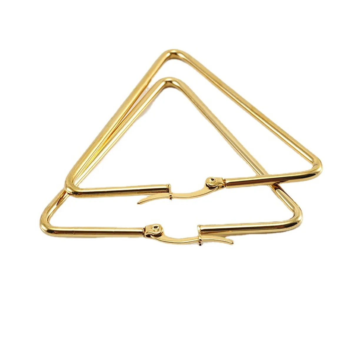 Fashion Triangle Stainless Steel Earrings Plating Stainless Steel Earrings