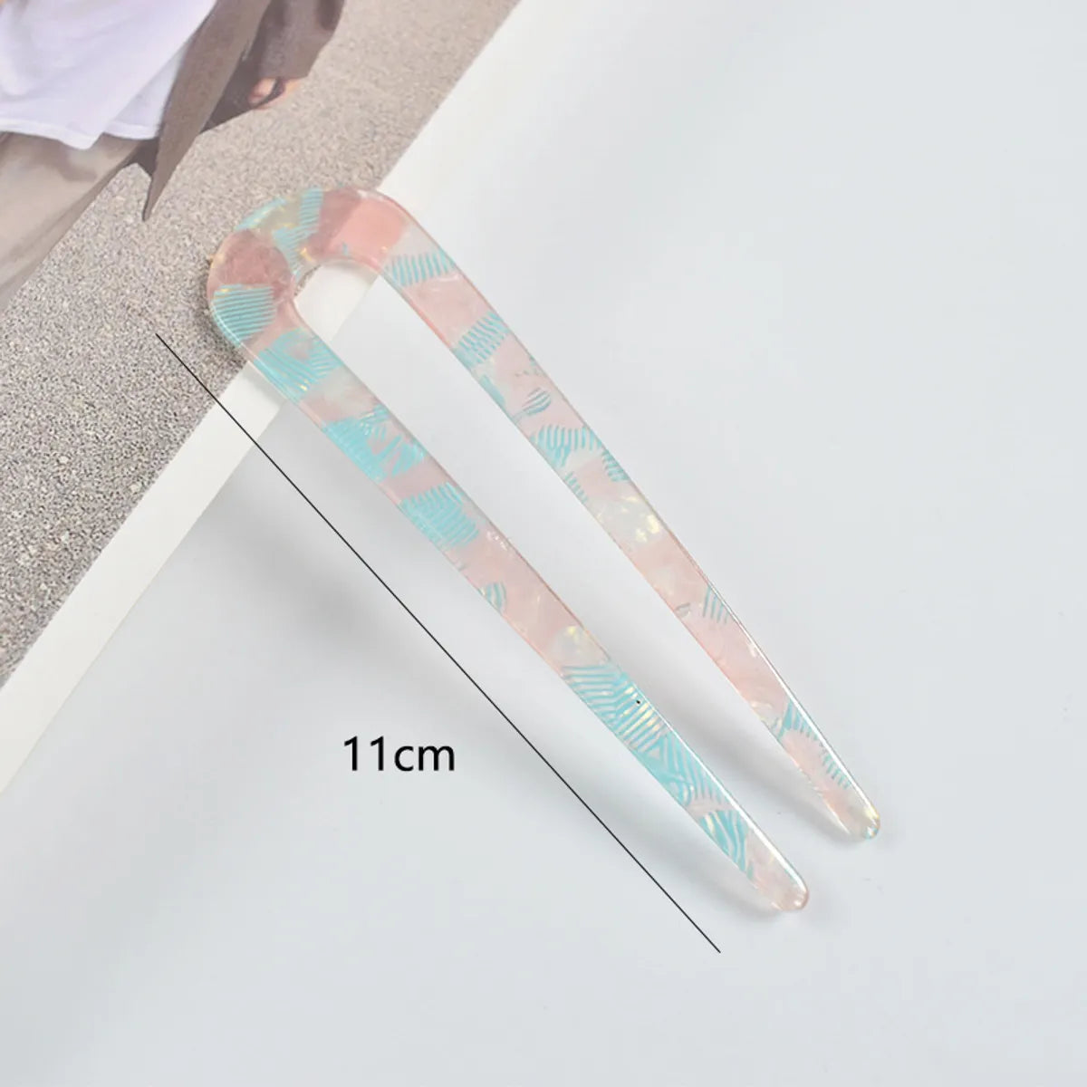 Fashion Twist Acetic Acid Sheets Artificial Pearls Hairpin 1 Piece