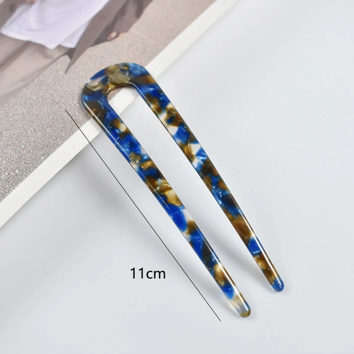 Fashion Twist Acetic Acid Sheets Artificial Pearls Hairpin 1 Piece