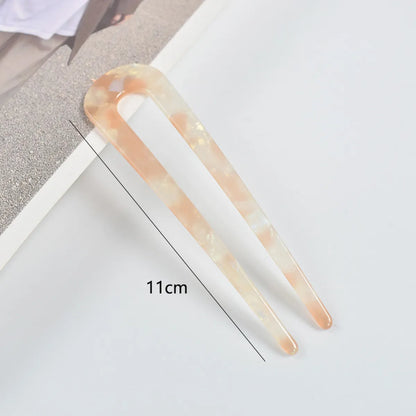 Fashion Twist Acetic Acid Sheets Artificial Pearls Hairpin 1 Piece