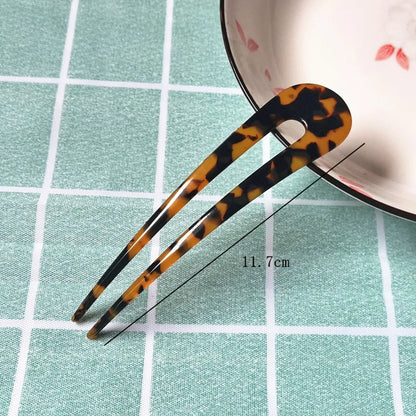 Fashion Twist Acetic Acid Sheets Artificial Pearls Hairpin 1 Piece