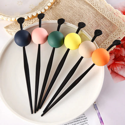 Fashion Twist Acetic Acid Sheets Artificial Pearls Hairpin 1 Piece