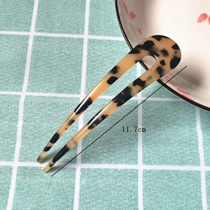 Fashion Twist Acetic Acid Sheets Artificial Pearls Hairpin 1 Piece