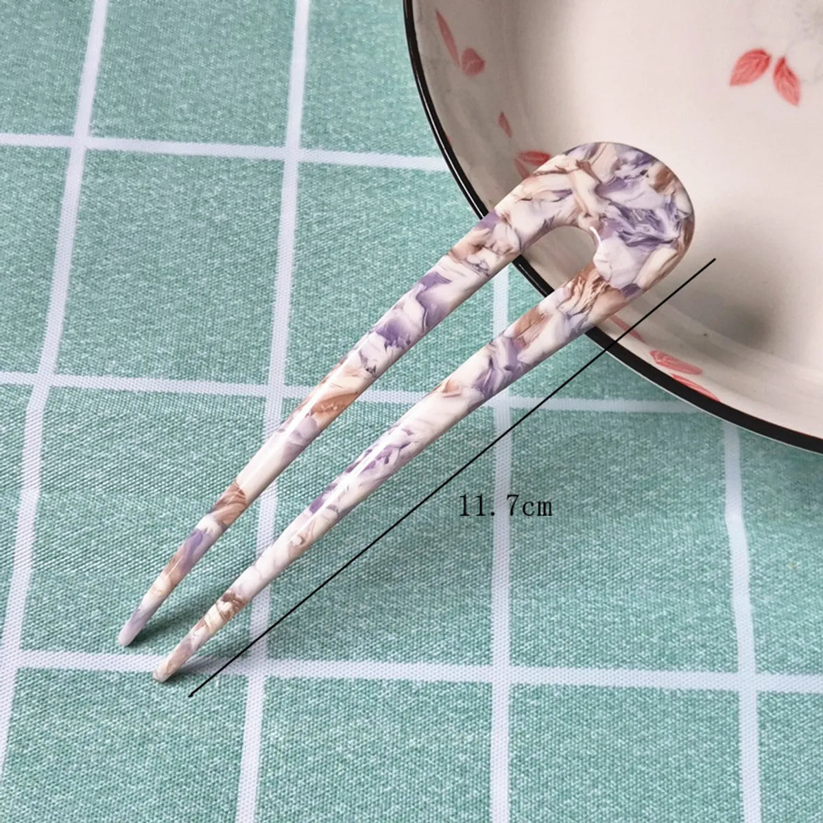 Fashion Twist Acetic Acid Sheets Artificial Pearls Hairpin 1 Piece