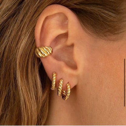 Fashion Twist Copper Earrings Plating Copper Earrings