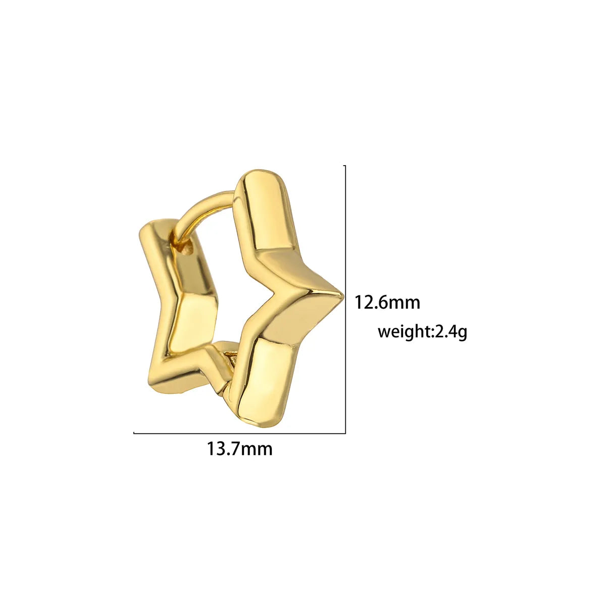 1 Pair Fashion Twist Plating Copper Gold Plated Earrings