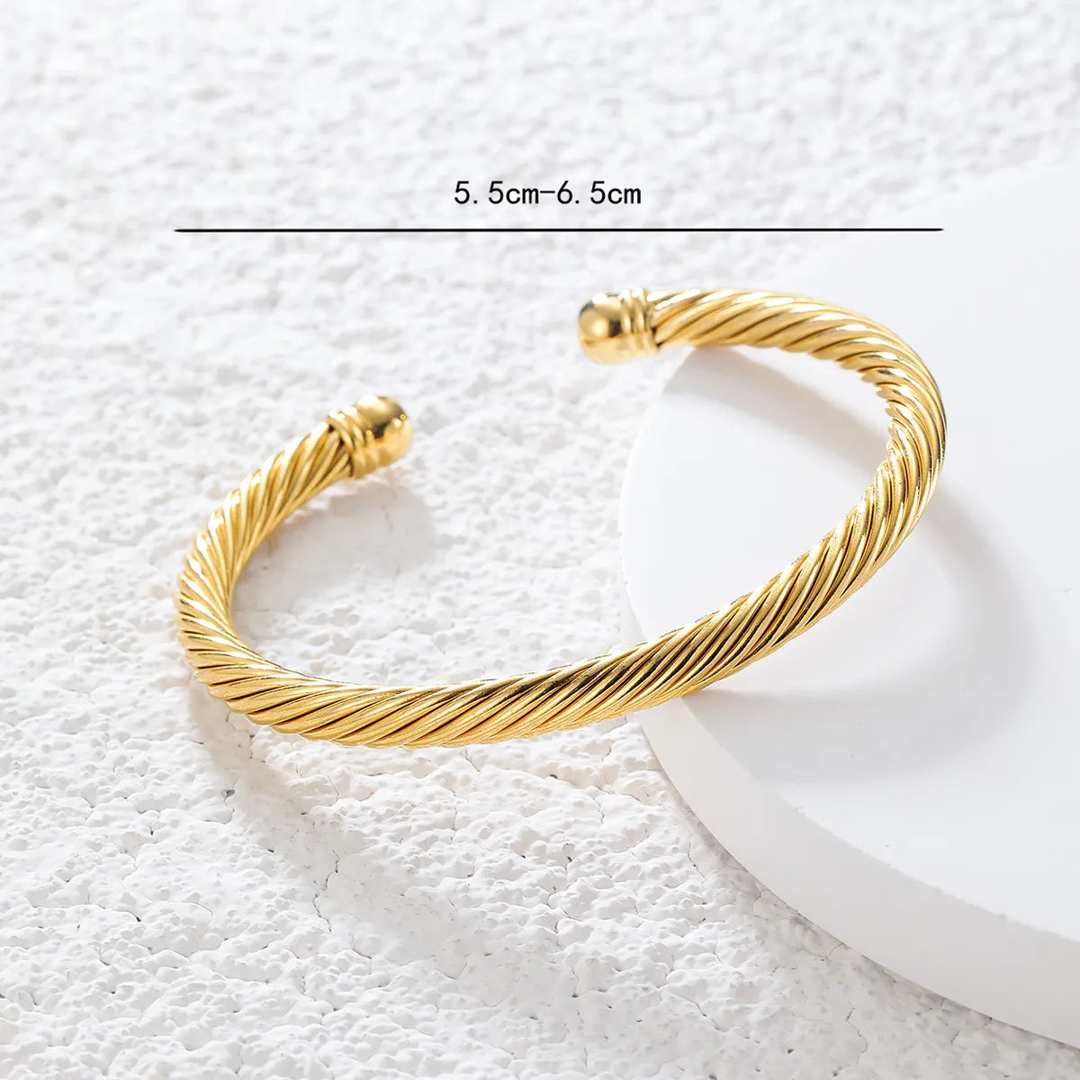 Fashion Twist Copper Twist Plating Bangle 1 Piece