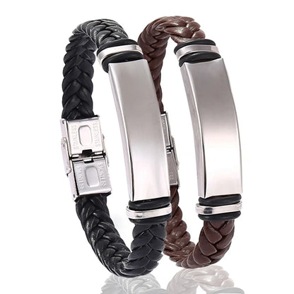 Fashion Twist Pu Leather Men's Bracelets