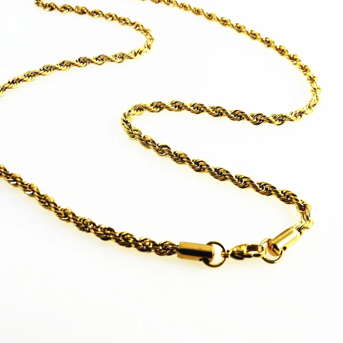 Fashion Twist Stainless Steel Plating Necklace 1 Piece