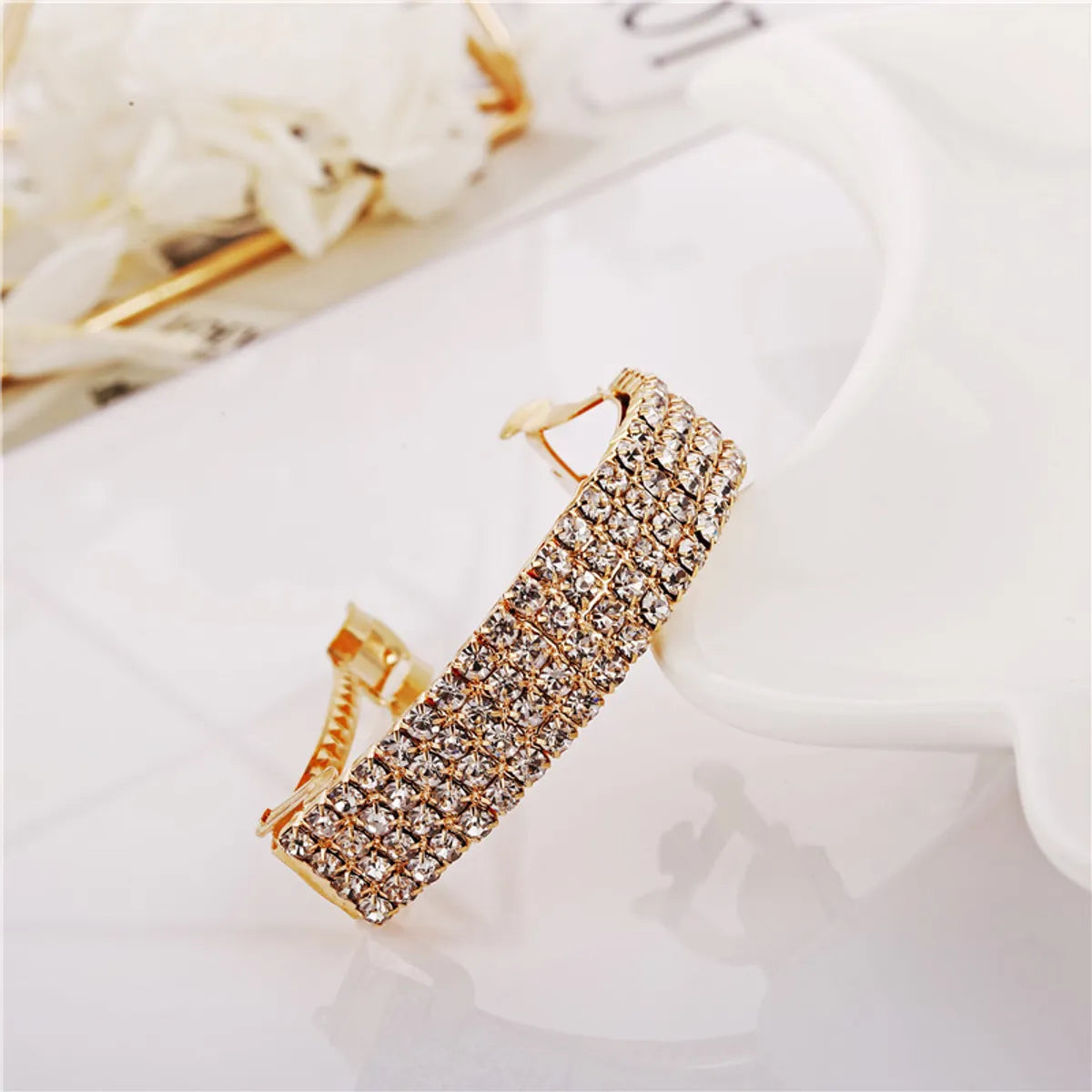 Fashion U Shape Rhinestone Plating Rhinestones Hair Clip