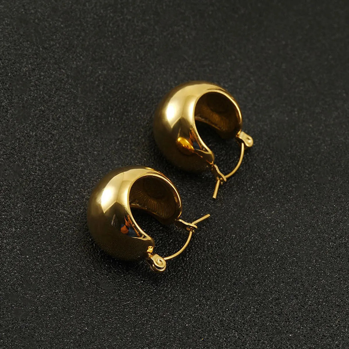 Fashion U Shape Stainless Steel Plating Earrings 1 Pair