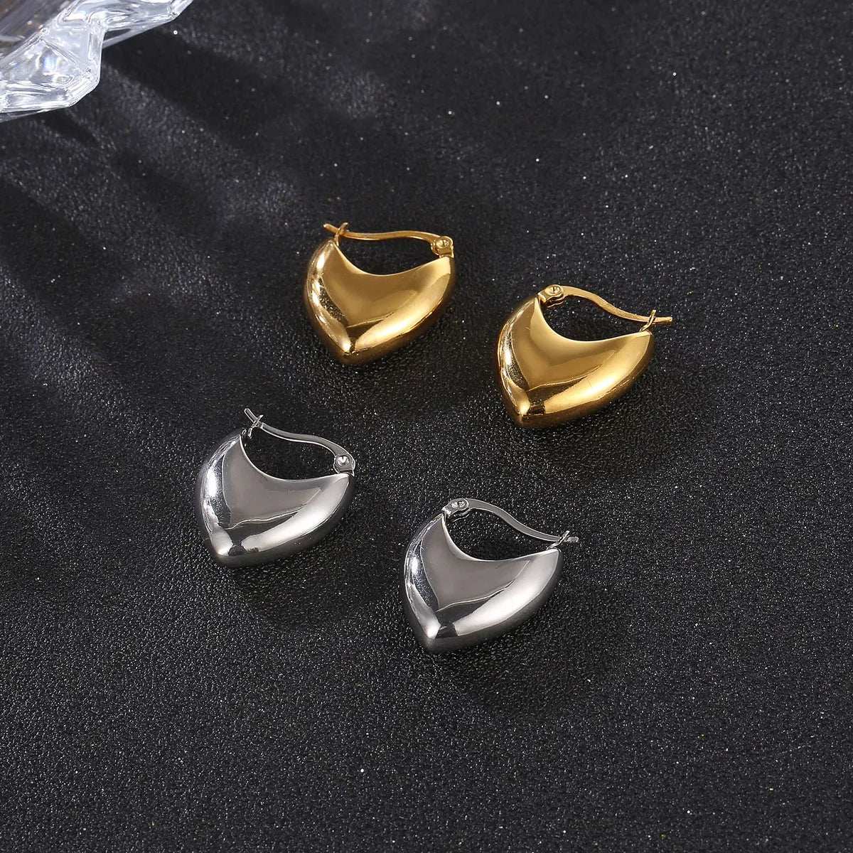 Fashion U Shape Stainless Steel Plating Metal Earrings