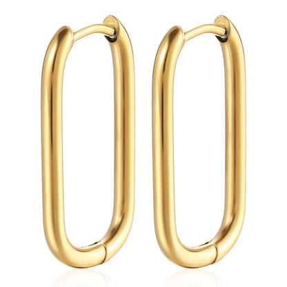 1 Pair Fashion U Shape Plating 201 Stainless Steel 18K Gold Plated Earrings