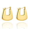 1 Pair Fashion U Shape Plating 304 Stainless Steel 18K Gold Plated Earrings