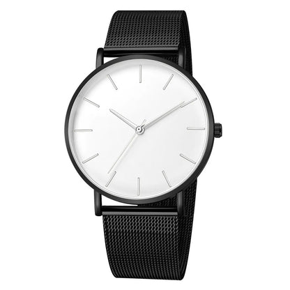 Fashion Ultra-Thin Quartz Mesh Strap Watch Simple Scale Quartz Men'S Business Watch Wholesale