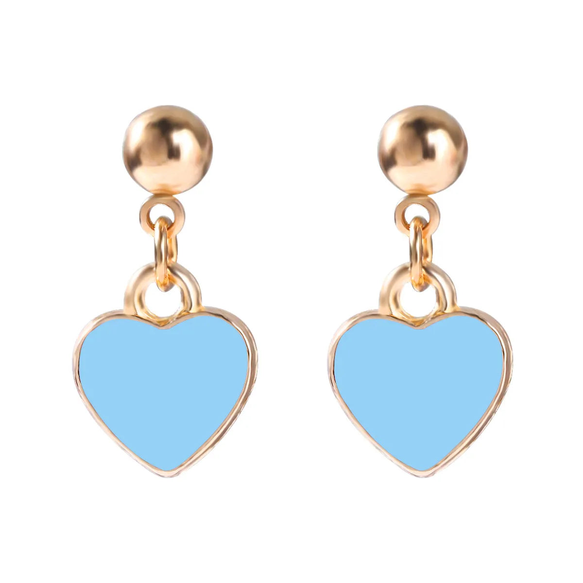 Heart Stoving Varnish Alloy No Inlaid Earrings