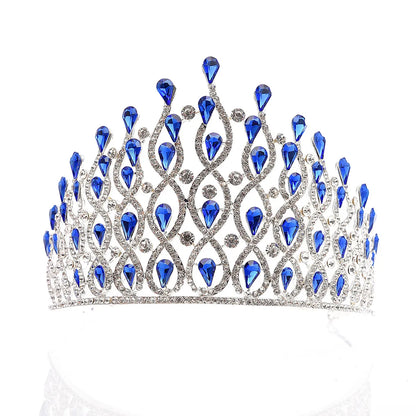 Fashion Water Droplets Alloy Inlay Rhinestones Crown 1 Piece