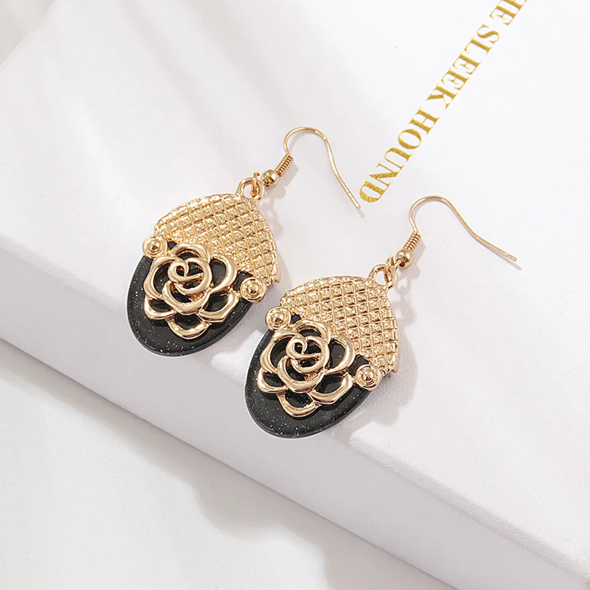 Fashion Water Droplets Alloy Plating Rhinestones Women's Drop Earrings 1 Pair