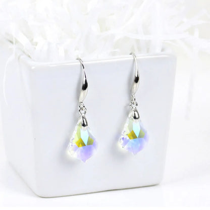 Fashion Water Droplets Artificial Crystal Handmade Women'S Drop Earrings 1 Pair