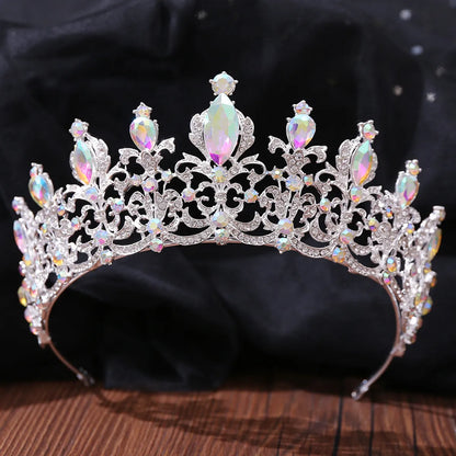 Fashion Water Droplets Crown Alloy Rhinestone Crown 1 Piece