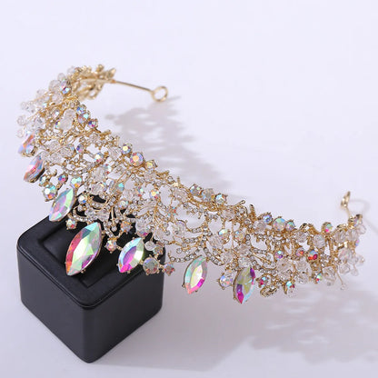 Fashion Water Droplets Crown Alloy Rhinestone Crown 1 Piece