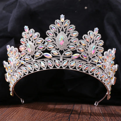 Fashion Water Droplets Crown Alloy Rhinestone Crown 1 Piece