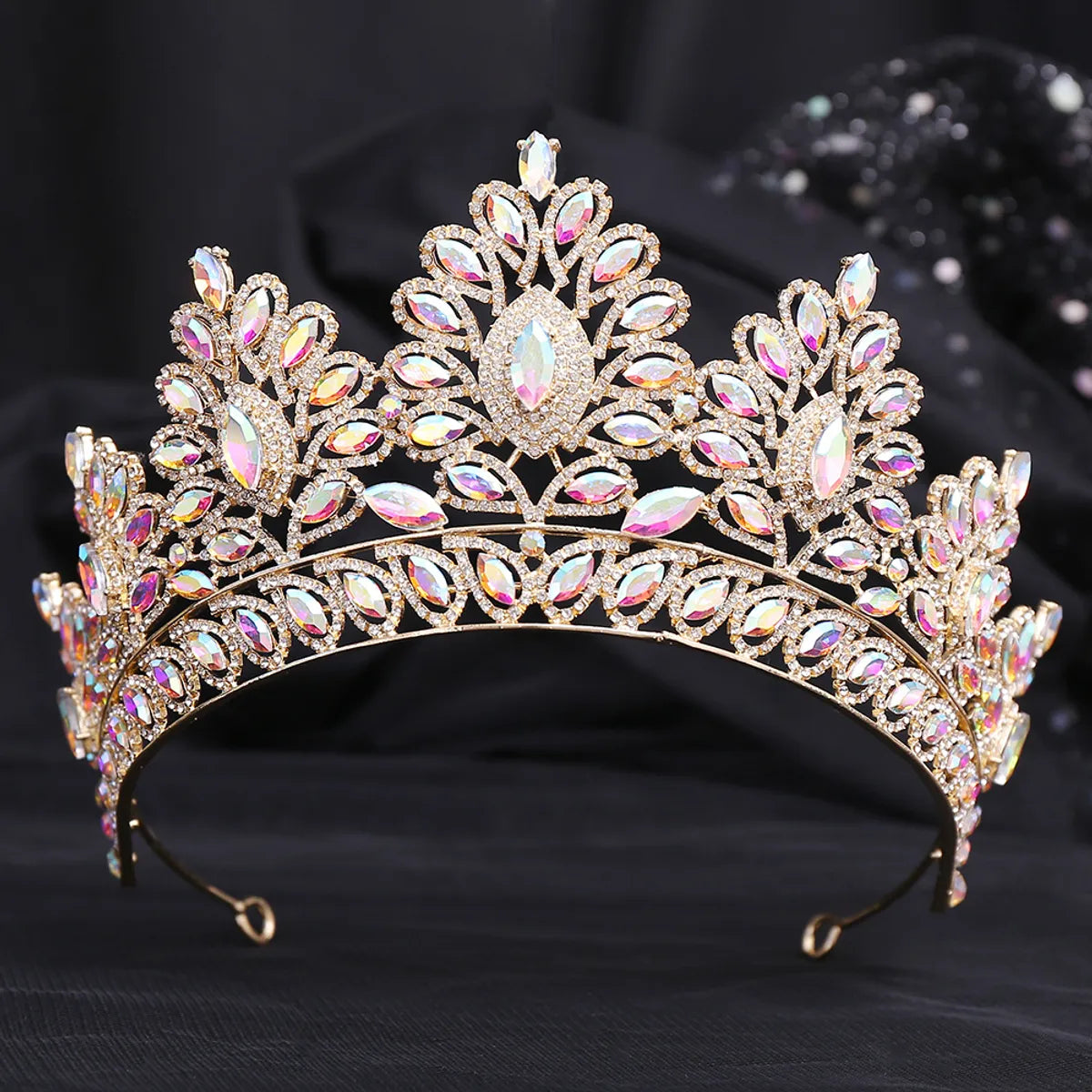 Fashion Water Droplets Crown Alloy Rhinestone Crown 1 Piece