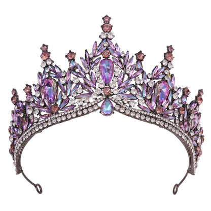 Fashion Water Droplets Crown Alloy Rhinestone Crown 1 Piece