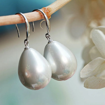 Fashion Water Droplets Pearl Drop Earrings 1 Pair