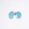 Fashion Water Droplets Stainless Steel Resin Stoving Varnish Women'S Ear Studs 1 Pair