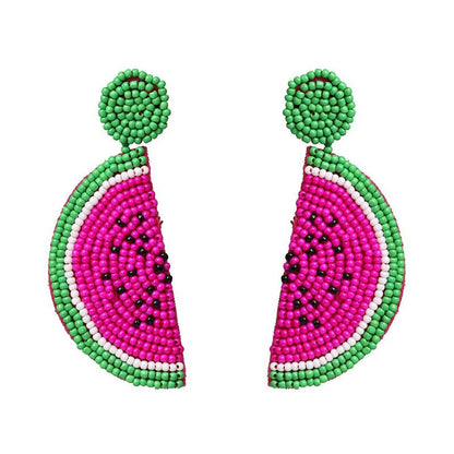 Fashion Watermelon Dragon Fruit Handmade Bead Earrings Nhjj149449