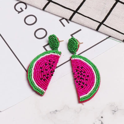 Fashion Watermelon Dragon Fruit Handmade Bead Earrings Nhjj149449