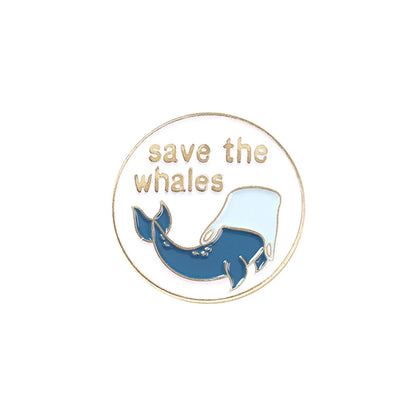 Fashion Whale Alloy Stoving Varnish Unisex Brooches