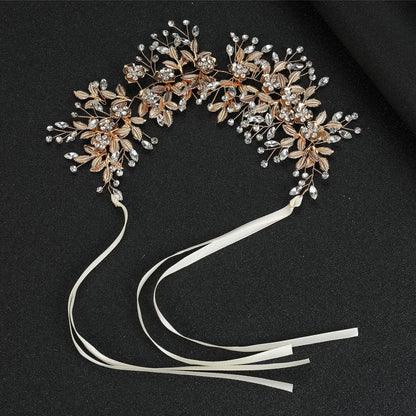 Fashion White Leaf Hairband Bridal Headdress