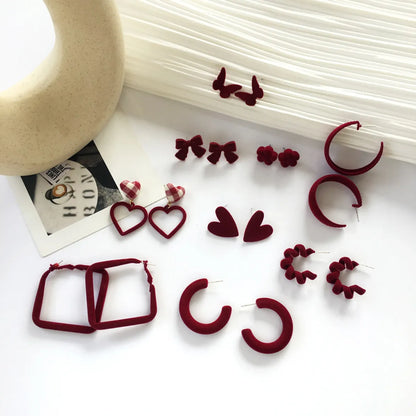 Fashion Printing Metal No Inlaid Earrings