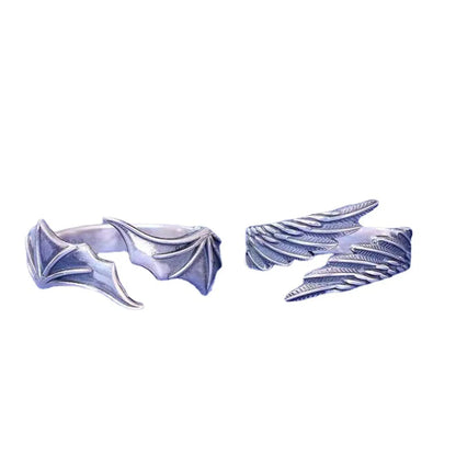 Fashion Wings Alloy Plating Couple Open Ring 1 Piece