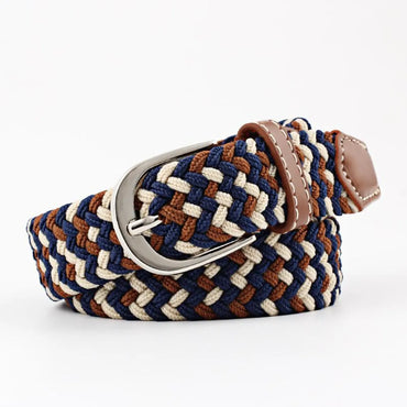 Fashion Woman Elastic Braided Pin Buckle Belt Strap For Jeans Multicolor Nhpo134266