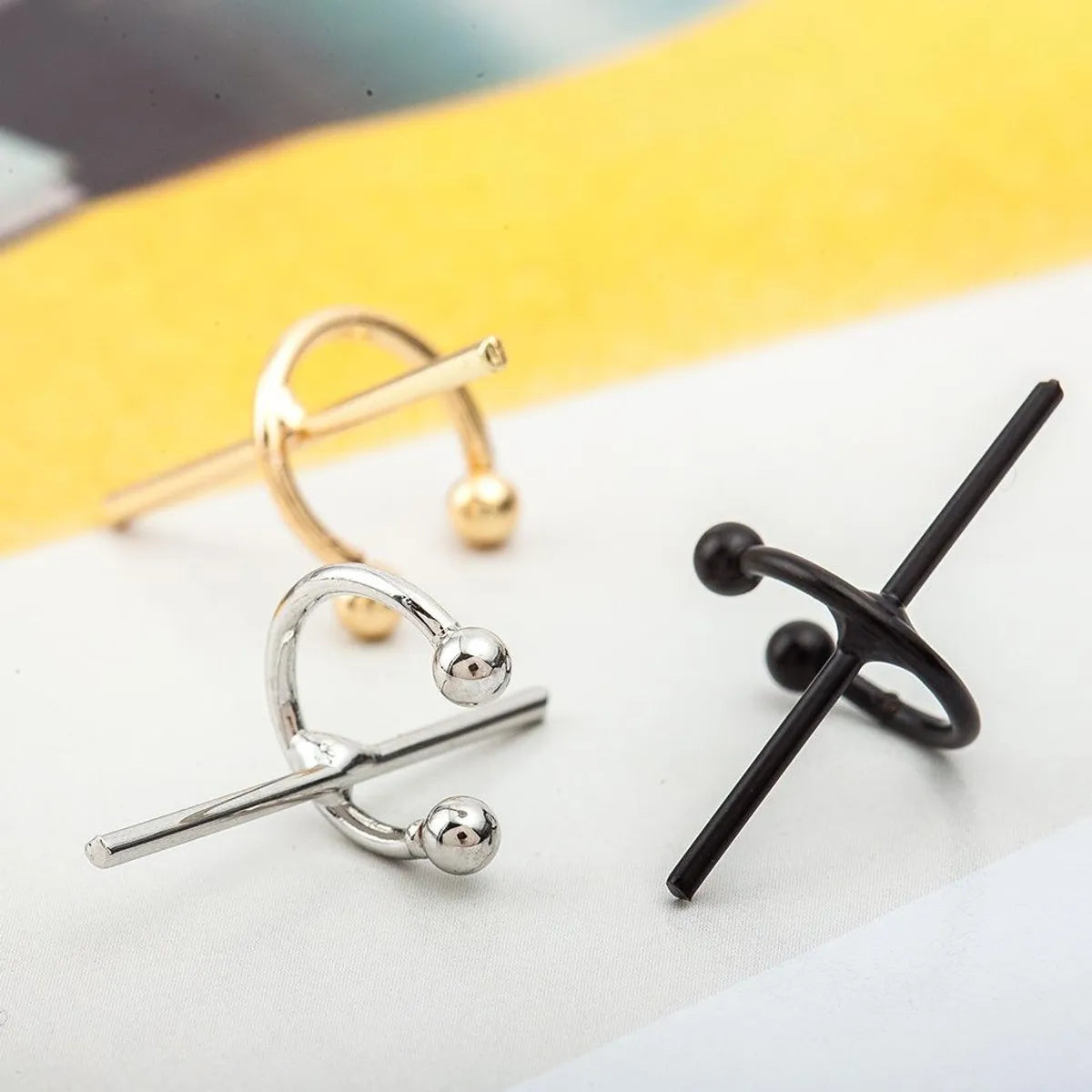 Fashion Women C Cross Single Ear Cuff Clip Earrings Alloy Alloyen Nhdp136149