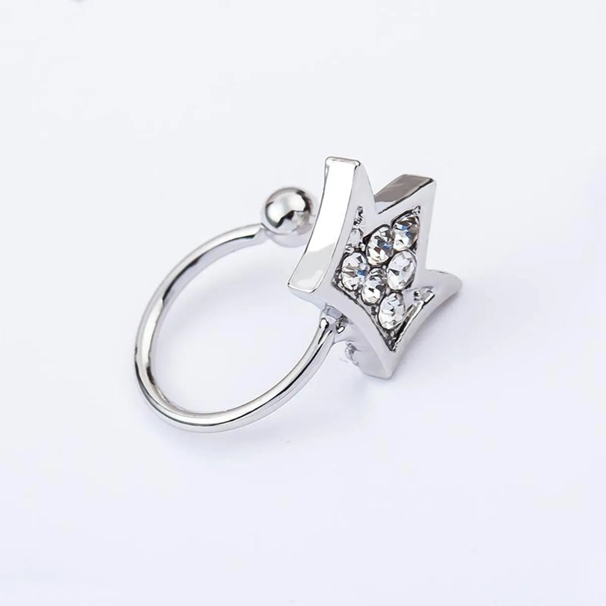 Fashion Women Rhinestone Stars Single Ear Cuff Clip Earrings Alloy Alloyen Nhdp136152