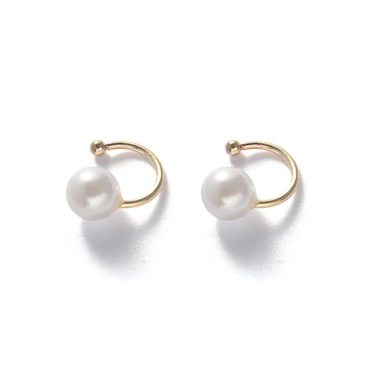 Wholesale Jewelry U Shape Alloy No Inlaid Inlaid Pearls Earrings