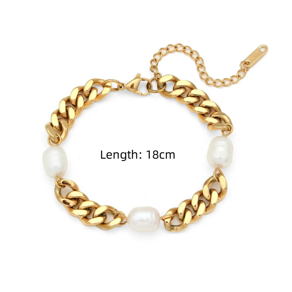 Fashion Geometric Stainless Steel No Inlaid Gold Plated Bracelets