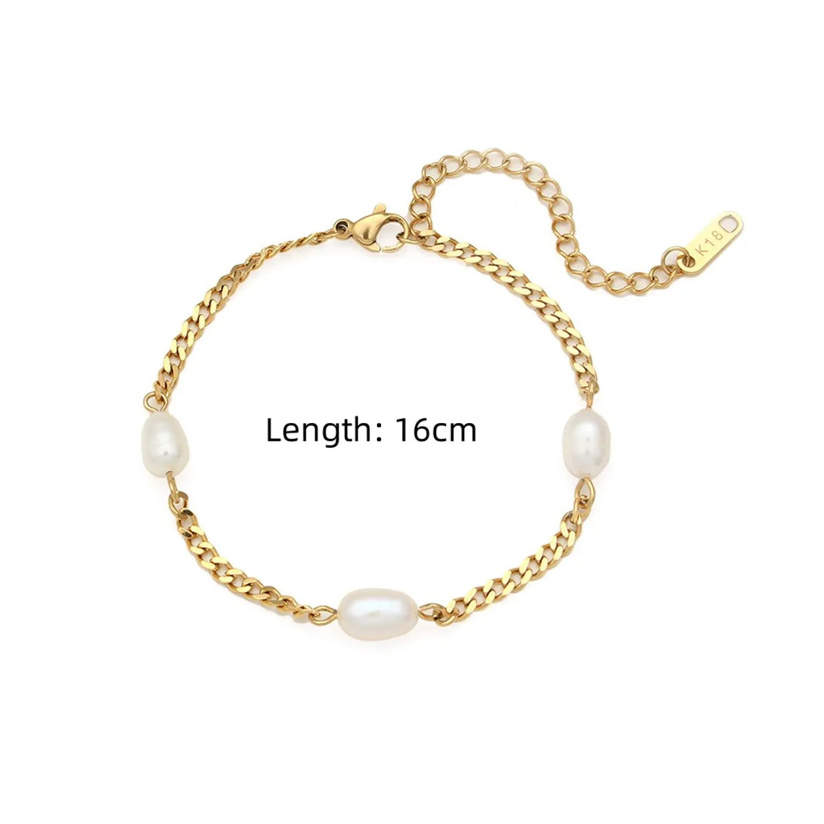 Fashion Geometric Stainless Steel No Inlaid Gold Plated Bracelets