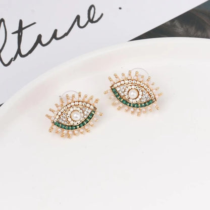 Fashion Womens Color Beads Eye Design Earrings Nhjj121637